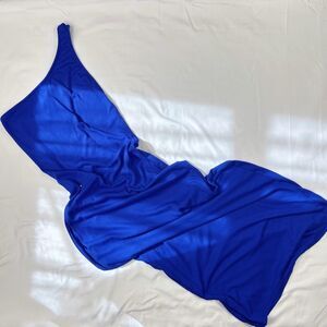 free people beach | size s | blue one shoulder maxi dress